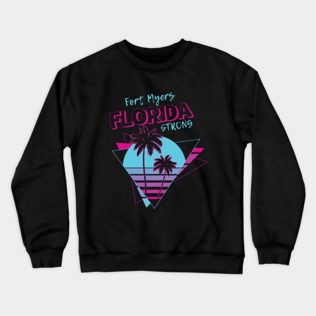 Fort Myers Florida Strong Crewneck Sweatshirt by Myartstor 